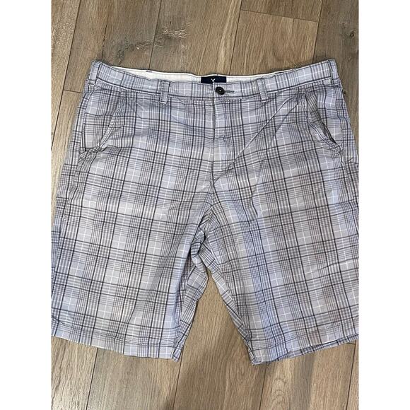 AMERICAN EAGLE Men’s 38 Plaid Shorts Cotton Board Shorts 2014‎ - Picture 1 of 8